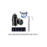 Arsvision Auto Accessorıes Type-C Usb Araç Çakmaklık 36W Pd Hızlı Şarj Soketi Araba Usb-C Şarz Iphone Samsung Xiaomi Uyumlu