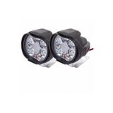 ARSVİSİON Motosiklet Led Sis Farı 2 Li Set 12v 6 Led Motorsiklet Led Farı Çakar Ve Düz Yanar