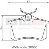 Art Arka Fren Balatası Vw Golfııı-Iv Audı A1-A3-A4-A6-A8 Seat Cordoba Leon Toledo Ibıza Renault Fluence Megane Skoda-Peugeot-Cıtroen-Ds4 (1 Tk )