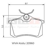 Art Arka Fren Balatası Vw Golfııı-Iv Audı A1-A3-A4-A6-A8 Seat Cordoba Leon Toledo Ibıza Renault Fluence Megane Skoda-Peugeot-Cıtroen-Ds4