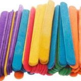 Art & Art Ahşap Dondurma Çubuğu RENKLİ 50'li Paket (114x9 mm)