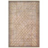 Art At002s Sarı Geometrik Desen Modern Halı Triko Akrilik Viskon Boyama Yüksek Sıklık Ipek Serisi 200 X 290 Sarı