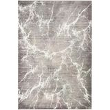 Art At003a Gri Halı Modern Desen Triko Akrilik Viskon Boyama Yüksek Sıklık Ipek Serisi 200 X 290 Grı