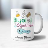 Art By Aslı Biyoloji Öğretmeni Isme Özel Kupa Bardak