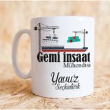 Art By Aslı Gemi Mühendisi Isme Özel Meslek Kupa Bardak
