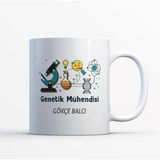 Art By Aslı Genetik Mühendisi Isme Özel Meslek Kupa Bardak