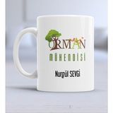 Art By Aslı Orman Mühendisi Isme Özel Meslek Kupa Bardak