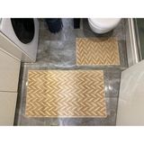 Art Çeyiz Banyo Paspas Takımı ( Klozet Takımı ) Kaydırmaz Taban - Cappuccino