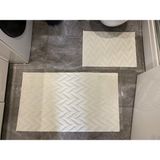 Art Çeyiz Banyo Paspas Takımı ( Klozet Takımı ) Kaydırmaz Taban - Krem