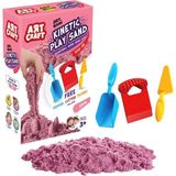 Art Craft 03693 Dede, Aksesuarlı Pembe Kinetik Oyun Kumu 1000 gr