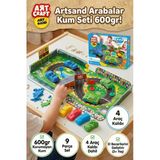 Art Craft 600 Gr Arabalar Kinetik Kum Seti - Kurumayan Oyun Kumu 9 Parça Eğitici Oyuncak