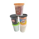 Art Craft & Oyun Hamuru Seti 4'Lü Paket Siyah Turuncu Beyaz Kahverengi Renkli Oyun Hamuru 130Gr
