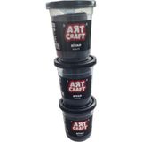Art Craft Siyah Finger Paint Parmak Boyası 150Ml 3'Lü Set - Çocuklar İçin Güvenli Yıkanabilir Boya