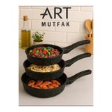 Art Döküm Tava Seti 3’lü – Yapışmaz Yüzeyli 20-24-28 cm