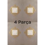 art for you 4 Parça Set Dekoratif Pleksi Priz Anahtar Çerçevesi Priz Kenarı Süsü