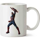 Art Hediye 01 Captain America Marvel İki Tarafı Baskılı Kupa Bardak