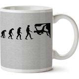 Art Hediye 01 Evolution Of Man By Amisdelamer Iki Tarafı Baskılı Kupa Bardak