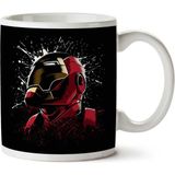 Art Hediye 01 Iron Man Paint Splatter İki Tarafı Baskılı Kupa Bardak