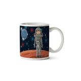 Art Hediye Astronot Çocuk Gezegen Iki Tarafı Baskılı Kupa Bardak