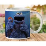 Art Hediye Blue Cookie Monster Kurabiye Canavarı İki Tarafı Baskılı Kupa