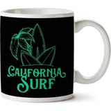 Art Hediye California Surf Surfboards On Island Iki Tarafı Baskılı Kupa Bardak