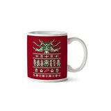 Art Hediye Chrono Christmas Ugly Sweater Iki Tarafı Baskılı Kupa Bardak