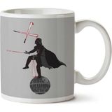 Art Hediye Darth Juggler Star Wars Vader Lightsaber Death Star İki Tarafı Baskılı Kupa Bardak