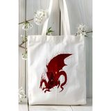 Art Hediye Dragon Age Baskılı Çanta Çift Taraflı Baskı Kişiye Özel Model 2