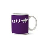 Art Hediye Funny Women's Horse Racing Jockey Evolution Iki Tarafı Baskılı Kupa Bardak