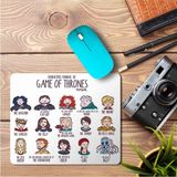 Art Hediye Game of Throunes Karakterler Baskılı 23x19 cm Mouse Pad