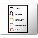 Art Hediye How I Met Your Mother Ted Robin Barney Marshall Lily Baskılı 23x19 cm Mouse Pad