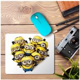 Art Hediye Kalpli Minious Baskılı 23x19 cm Mouse Pad