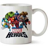 Art Hediye Marvel Heroes Kahramanlar Kupa Bardak - Beyaz