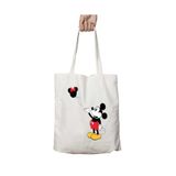 ART HEDİYE Mickey Mouse Banksy Balloon iki Tarafı Kalıcı Baskılı Yıkanabilir Okul Plaj Omuz Bez Çantası