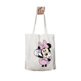 ART HEDİYE Mickey Mouse Minnie PNG iki Taraf Kalıcı Yıkanabilir Okul Plaj Omuz Bez Çanta