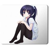 Art Hediye Oturan Anime Kız Karakter Baskılı 23x19 cm Mouse Pad