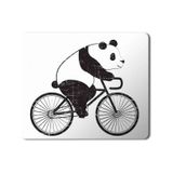 Art Hediye Panda Bisiklet Süren Panda Baskılı 23x19 cm Mouse Pad