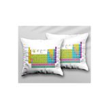 ART HEDİYE Periodic Table Periyodik Tablo Element Kimya İki ADET Baskılı Yıkanabilir Yastık Kırlent Kılıfı