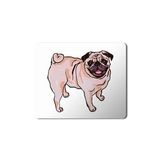 Art Hediye Pug Köpek 2 Baskılı 23x19 cm Mouse Pad