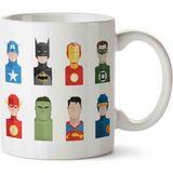 Art Hediye Super Hero Marvel Kupa Bardak - Beyaz