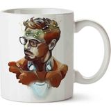Art Hediye Tony Stark Marvel Demir Adam Kupa Bardak - Beyaz