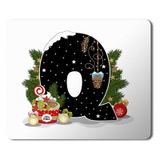 Art Hediye Yeni Yıl Merry Christmas Yılbaşı'na Özel Q Harfi 23x19 cm Mouse Pad