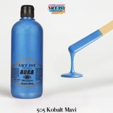 ART IST Aura Tombul Metalik ve Sedefli Boya 500ML - 505 Kobalt Mavi - 500 ml