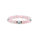 ART LİFE DOĞALTAŞ Natural Stones ART LİFE DOĞALTAŞ Natural Stones800501 Akuamarin - Pembe Kuvars Doğal Taş Bileklik 8 Mm