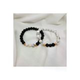 ART LİFE DOĞALTAŞ Natural Stones artlife3000352 Sevgili Eş Çift Kadın Erkek Doğal Taş Kombin Bileklik Obsidyen Havlit