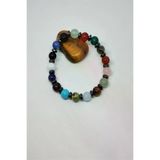 ART LİFE DOĞALTAŞ Natural Stones artlife3000600 Sertifikalı Aventurin, Akik, Malahit, Lav, Akuamarin, Ay Taşı, Yeşim, Turkuaz, Doğal Taş Bileklik