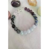 ART LİFE DOĞALTAŞ Natural Stones artlife3000655 Sertifikalı Kristal Kuvars, Obsidyen,akuamarin,sodalit,ametist Doğaltaş Bileklik