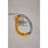 ART LİFE DOĞALTAŞ Natural Stones artlife3000693 Sertifikalı 8 Mm Sitrin , Akuamarin, Hematit Doğaltaş Bileklik