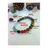 ART LİFE DOĞALTAŞ Natural Stones artlife3000742 Doğal Taş Öğrenci Başarı Bilekliği-Oniks-Aventurin-Kuvars-Akuamerin-K.gözü-Amatist-Akik Taşı