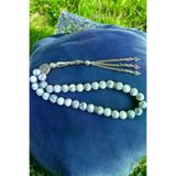 ART LİFE DOĞALTAŞ Natural Stones artlıfedoğaltaş300460 Beyaz Firuze Taşı Tesbih 33' Lük Tesbih Orijinal Doğal Taş Renk Atmaz 10 Mm